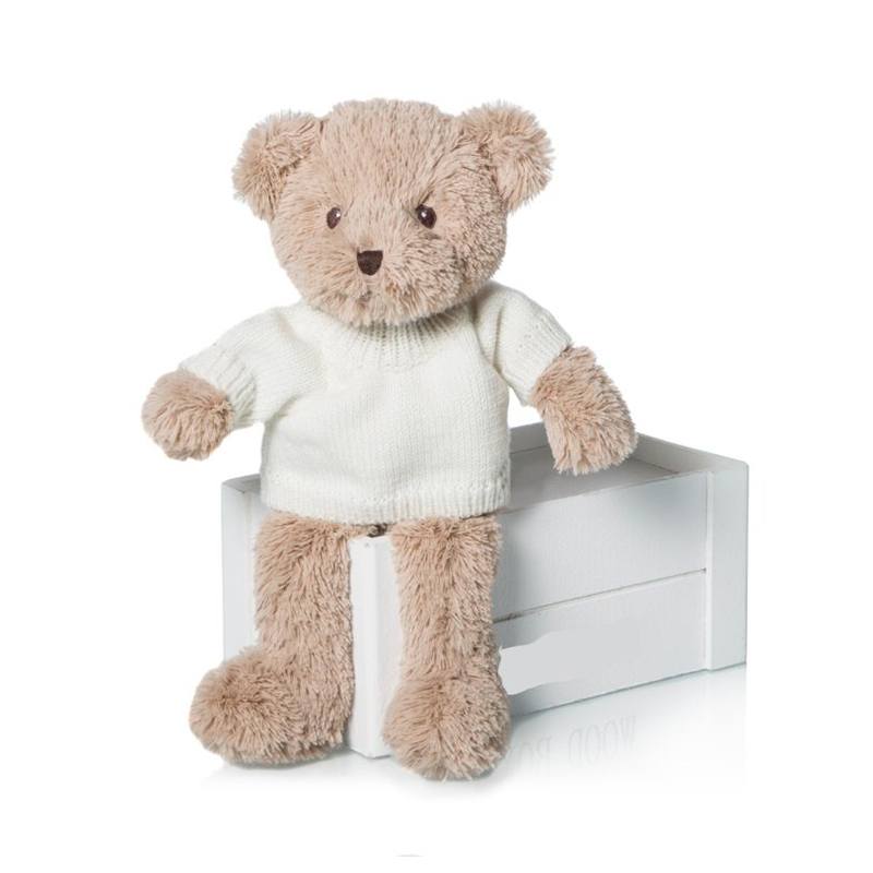Peluche Oso Teddy con Jersey Marrón 28cm