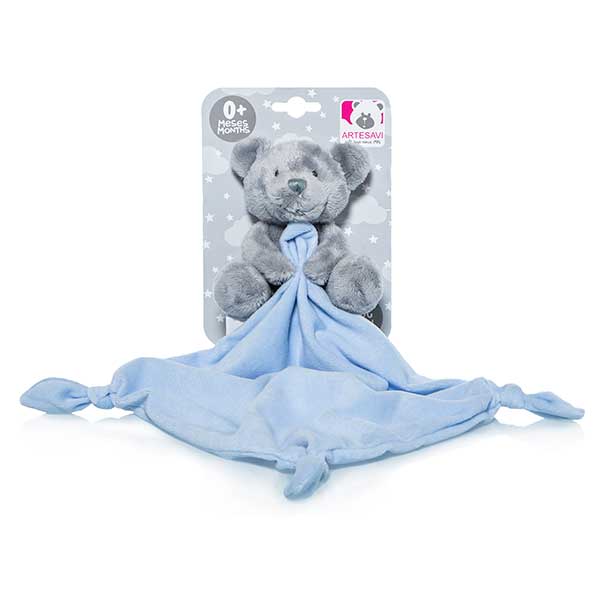 Doudou Infantil Urso Azul - Imagem 1