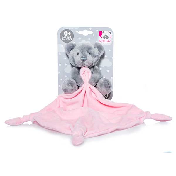 Doudou Infantil Urso Rosa - Imagem 1