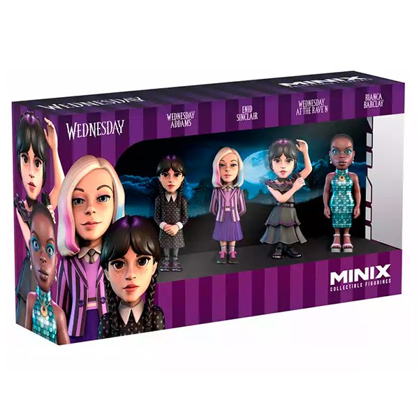 Minix Pack 4 Figuras Wednesday 6,5cm
