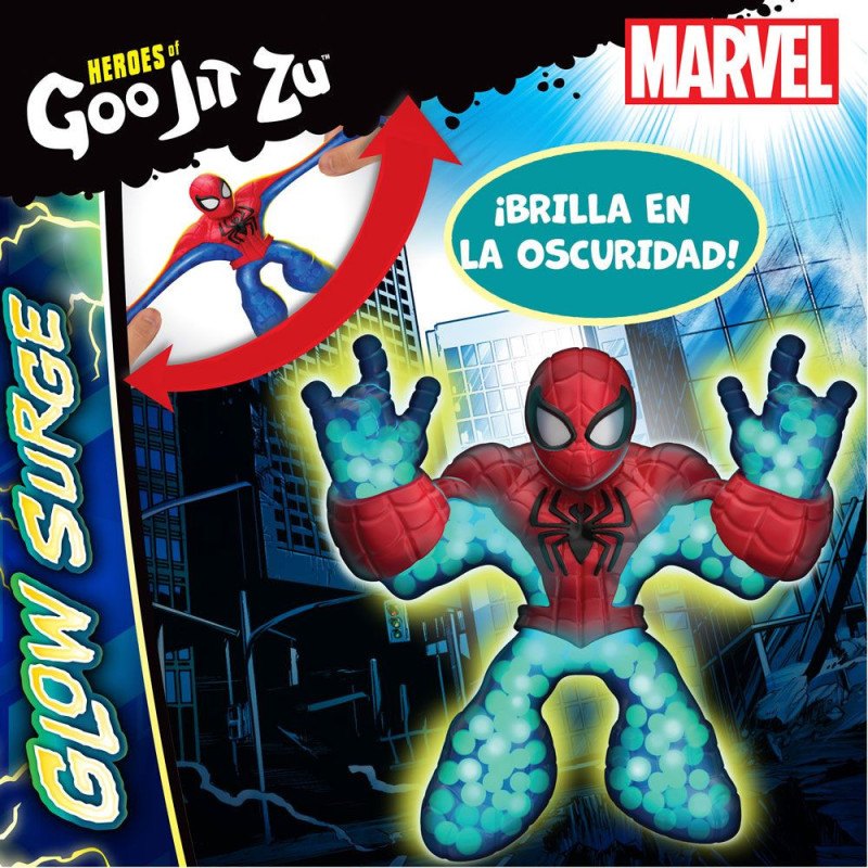 Goo Jit Zu Figura Glow Surge Mega Glow Spiderman - Imagen 1