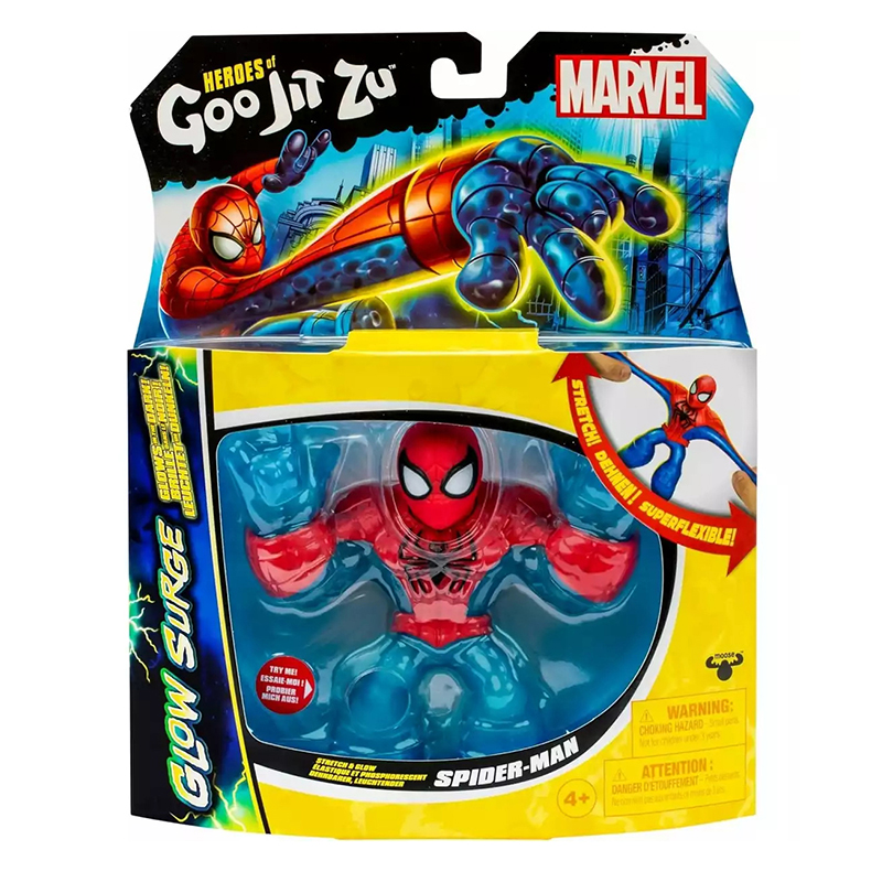 Goo Jit Zu Glow Surge Marvel figura Spiderman