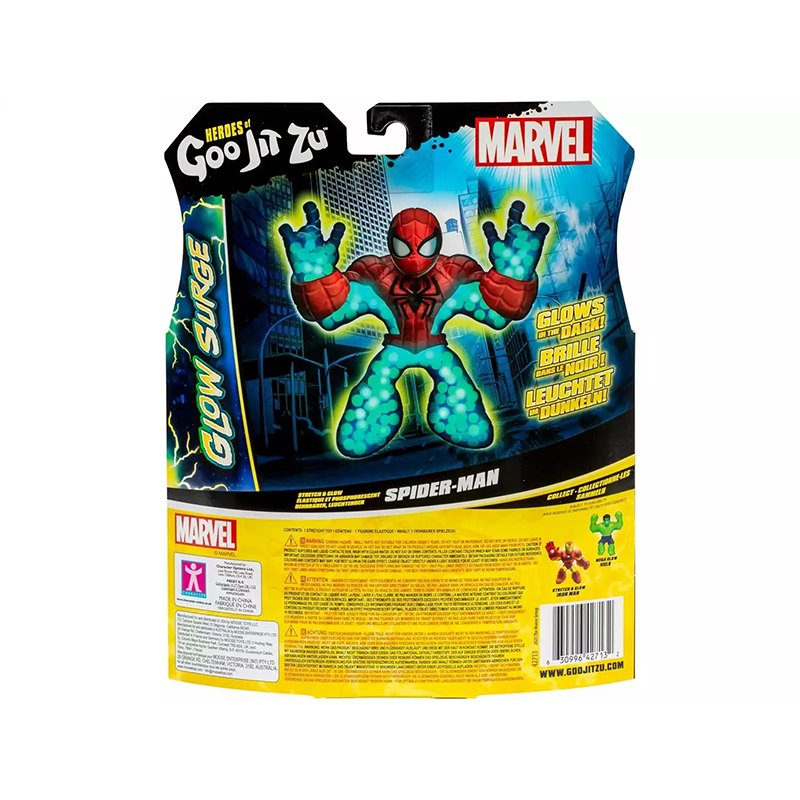 Goo Jit Zu Glow Surge Marvel figura Spiderman - Imagen 3