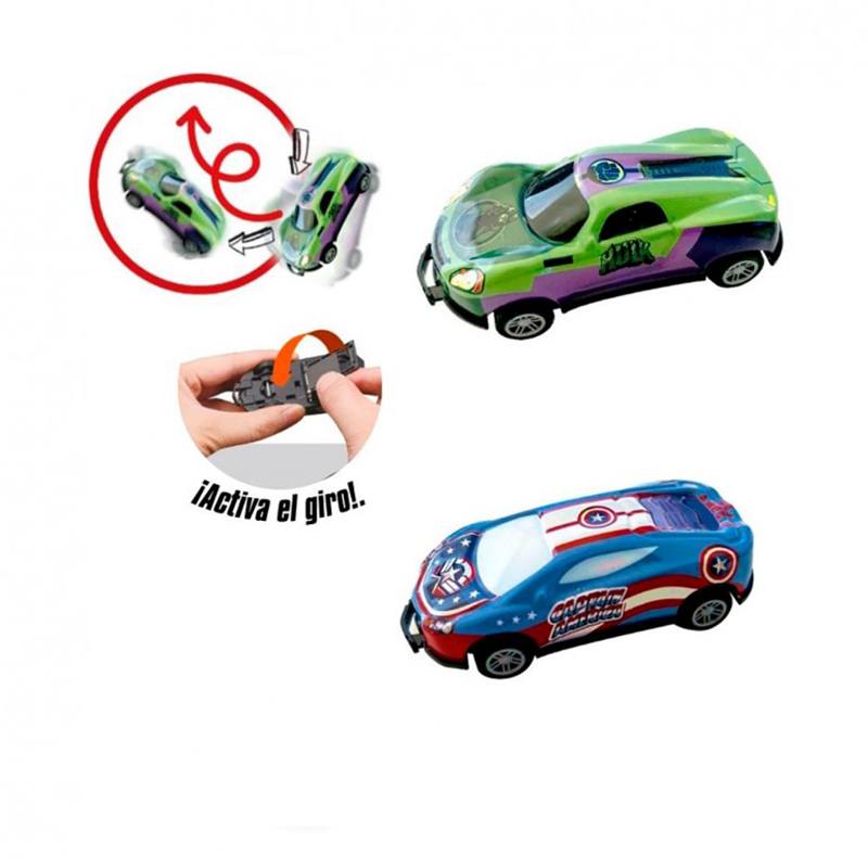 Marvel Coche Flip Cars Giro Increíble Capitán América - Imatge 1