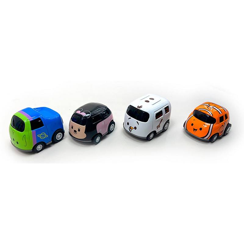 Disney Mini Cutes Pack 4 Coches Minnie-Olaf-Nemo-Alien