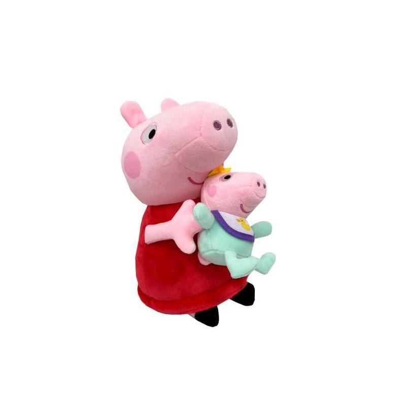 Peppa Pig Peluche con Bebé Evie 25cm
