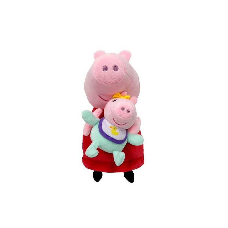 Peppa Pig Peluche con Bebé Evie 25cm - Imagen 1