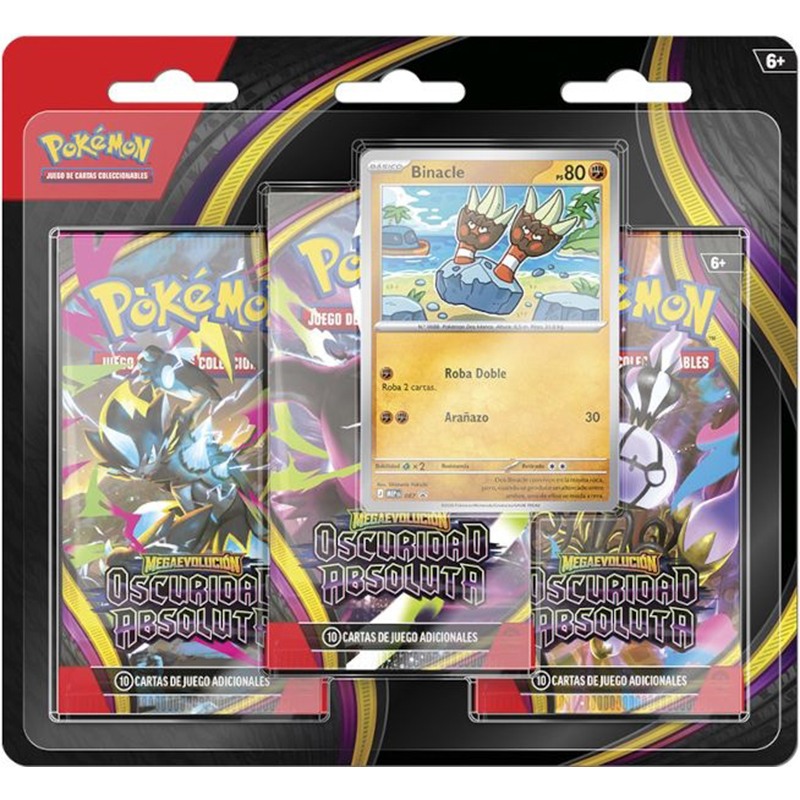 Pokémon TCG Megaevolución Oscuridad Absoluta Pack 3 Sobres