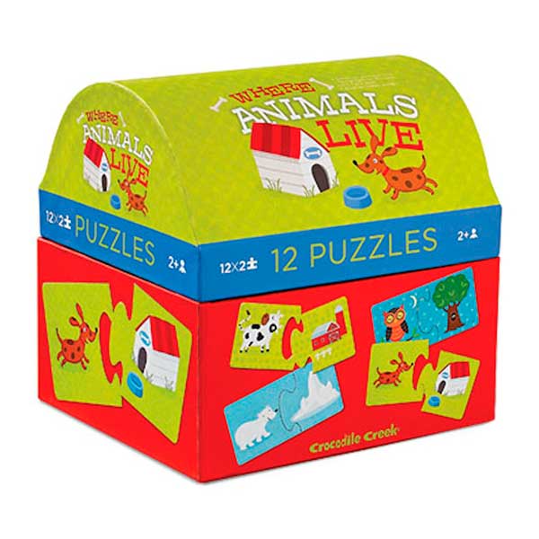 Caixa Puzzle 12x2 On Viuen els Animals - Imatge 1