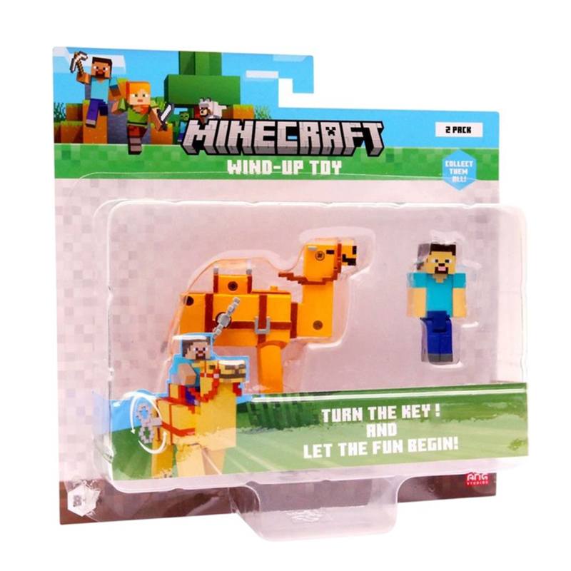 Minecraft Figura Steve y Camello con Movimiento