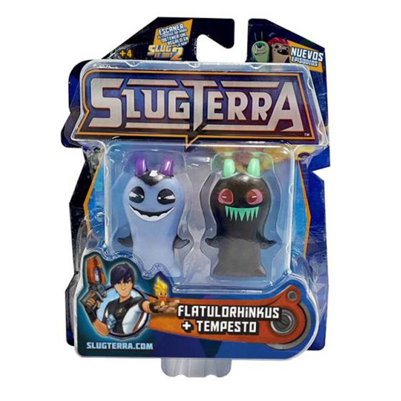 Slugterra Pack 2 Figuras Flatulorhinkus y Tempesto