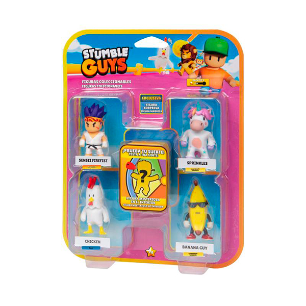 Stumble Guys Pack 5 Figuras Banana Guy 6cm