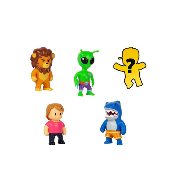 Stumble Guys Pack 5 Figuras Green Alien 6cm - Imagen 1