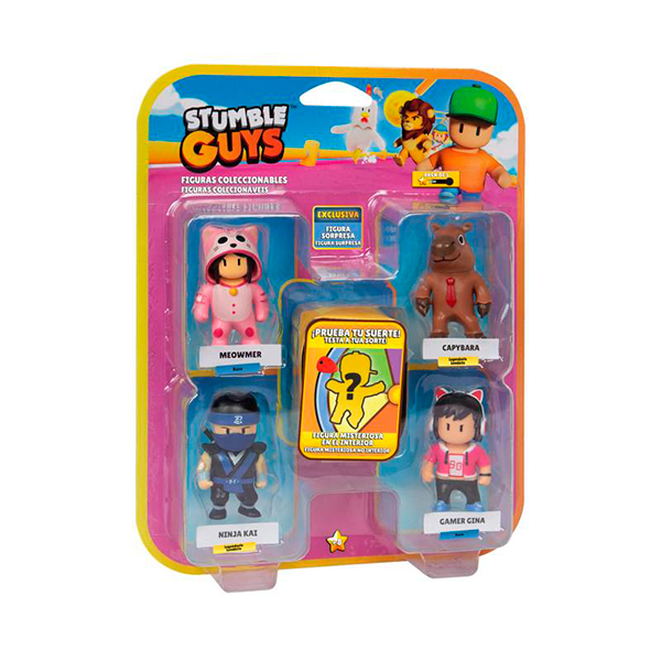Stumble Guys Pack 5 Figuras Ninja Kai 6cm