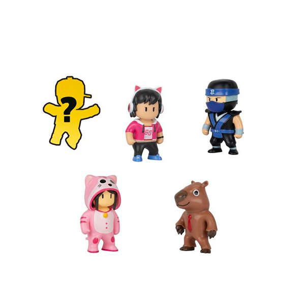 Stumble Guys Pack 5 Figuras Ninja Kai 6cm - Imagem 1