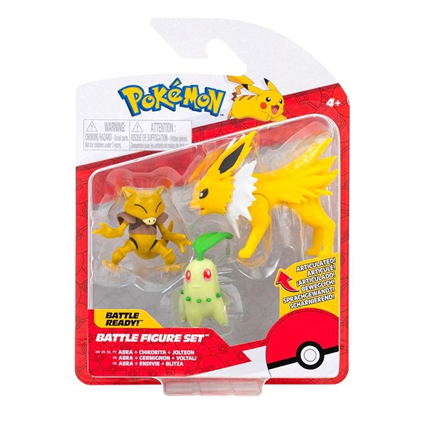 Pokémon Pacote Abra Chikorita e Jolteon - Imagem 1