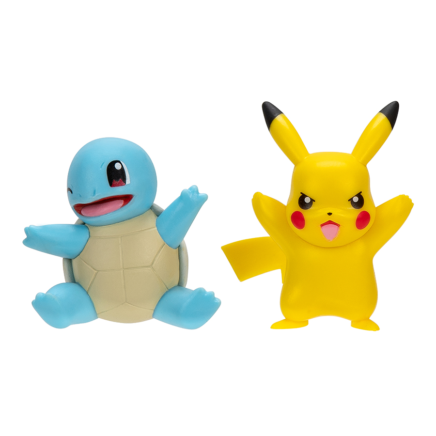 Pokémon Pack Doble Pikachu e Squirtle - Imagem 1