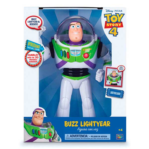 Toy Story Figura Buzz Lightyear com Voz 30cm - Imagem 1