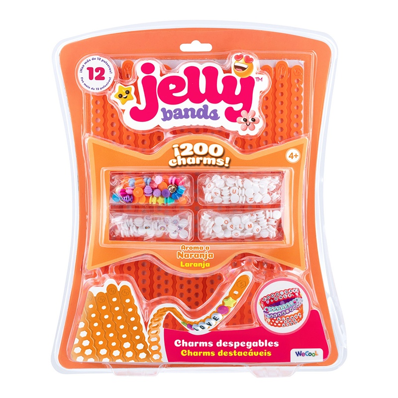 Jelly Bands 200 Charms Despegables Aroma Naranja