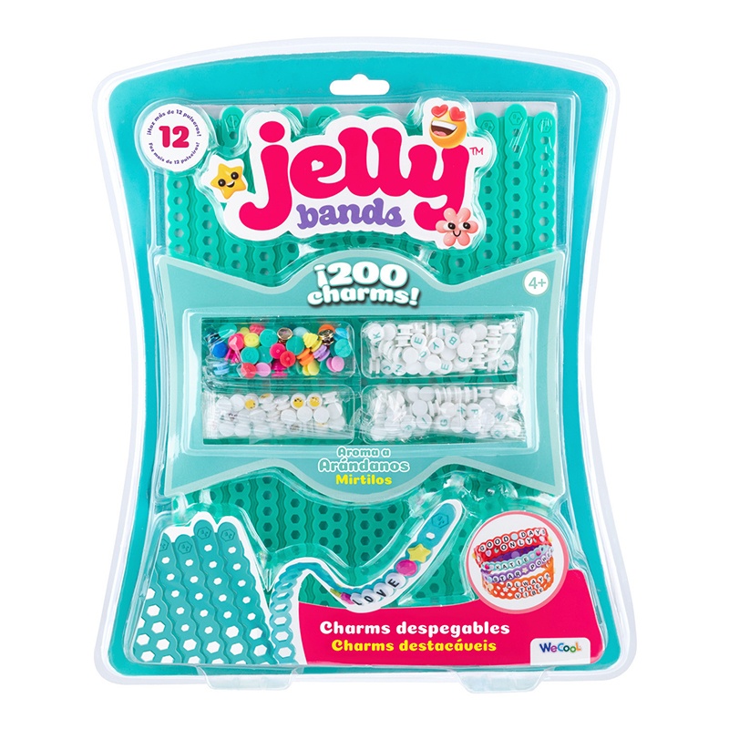 Jelly Bands 200 Charms Despegables Aroma Arándanos
