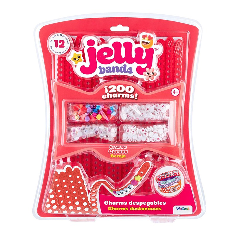 Jelly Bands 200 Charms Despegables Aroma Cereza
