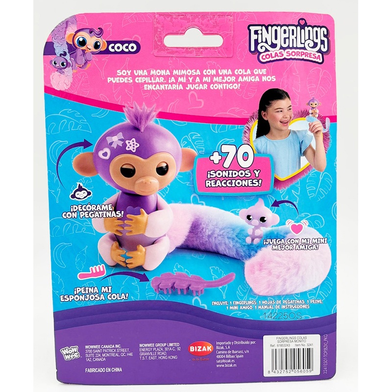 Fingerlings Colas Sorpresa - Mono Coco - Imagen 2