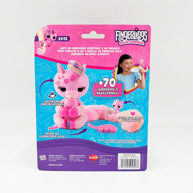 Fingerlings Colas Sorpresa - Unicorni Evie - Imagen 2