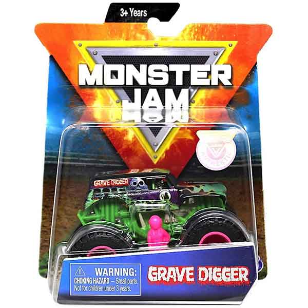 Monster Jam Básico Grave Digger Rosa 1:64 - Imagen 1