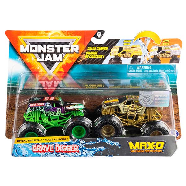 Monster Jam Grave Digger vs Max D Color Change - Imagen 1