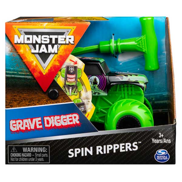 Monster Jam Grave Digger Spin Rippers 1:43 - Imagen 1