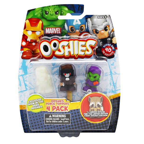 Ooshies DC Comics Pack 4 Mini Figuras Personajes - Imagen 1