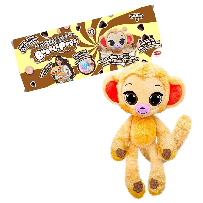 Bubble Pops Peluche Gigante Mono Virutas Cacao