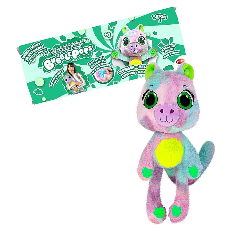 Bubble Pops Peluche Gigantes Capibara Menta