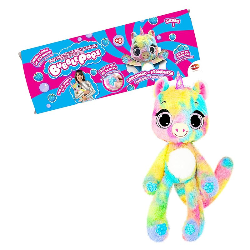 Bubble Pops Peluche Gigante Unicornio Frambuesa
