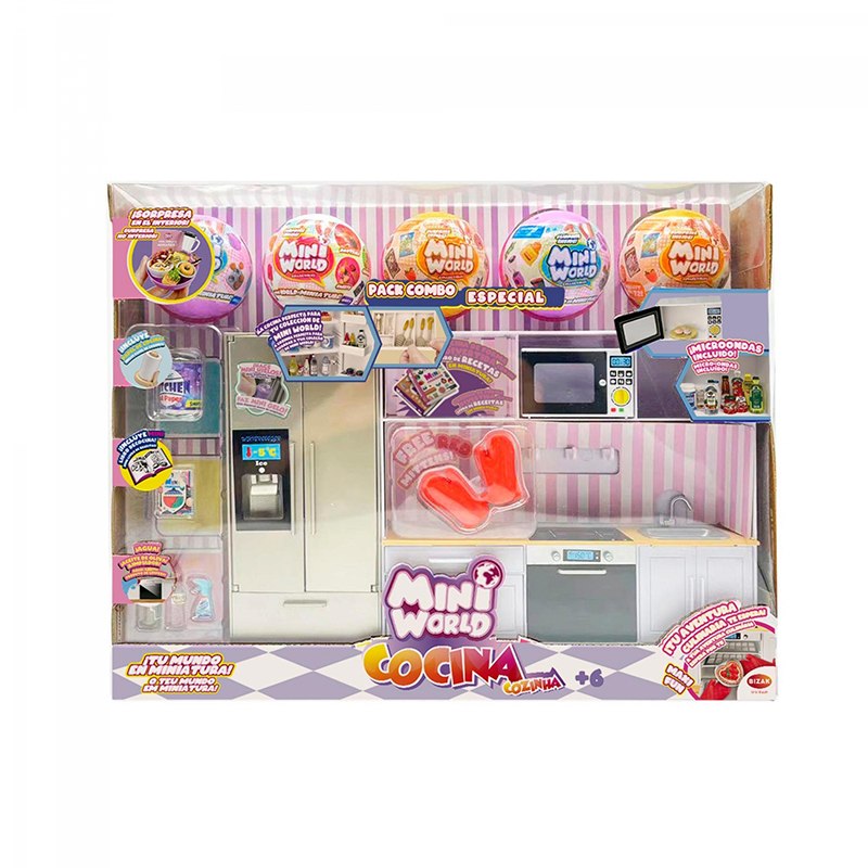 Mini World Playset Cocina con 5 Bolas