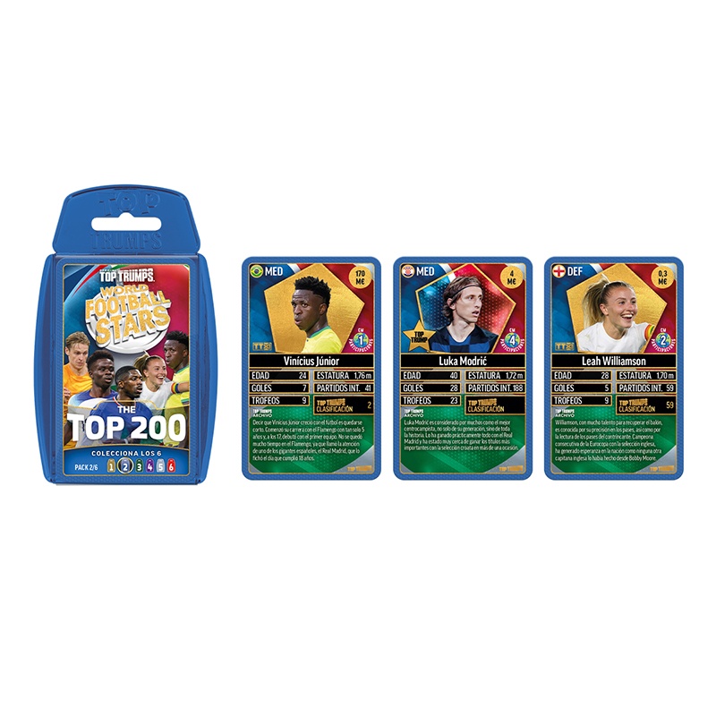 Futbol Mundial Top 200 Set 34 Trading Cards Azul