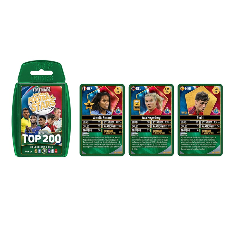 Futbol Mundial Top 200 Set 34 Trading Cards Verde