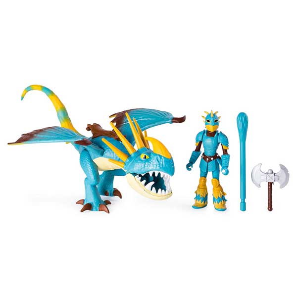 Dragones de Berk Pack 2 Figuras Vikingo y Dragón Tormenta - Imagen 1