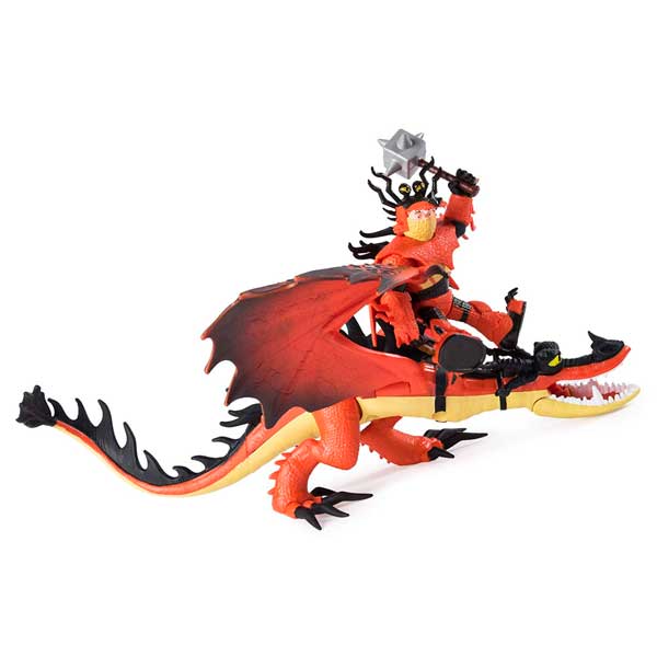 Dragones de Berk Pack 2 Figuras Vikingo y Dragón Colmillo - Imagen 1