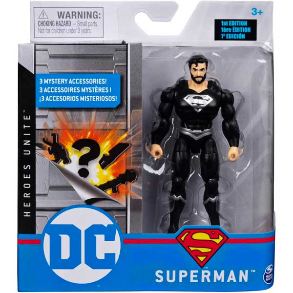 DC Figura Superman Preto Articulada 10 cm - Imagem 2