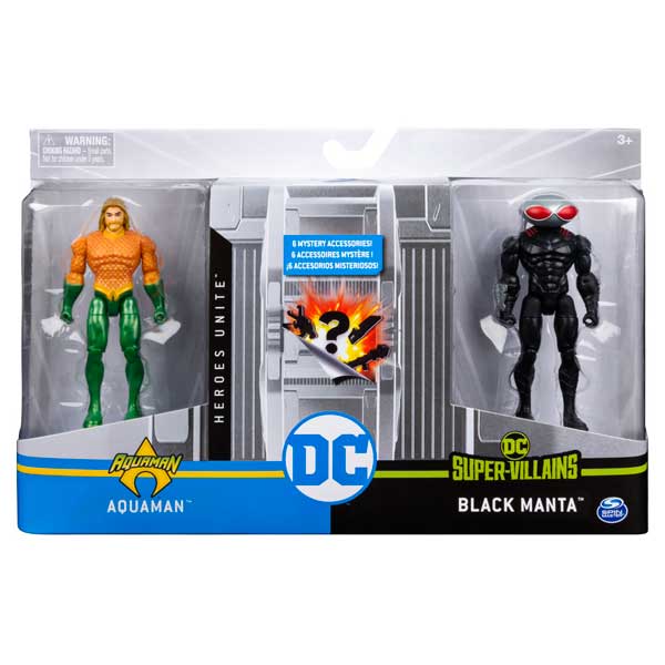 DC Comics Pack Figuras de Luta Aquaman e Black Manta 10 cm - Imagem 2