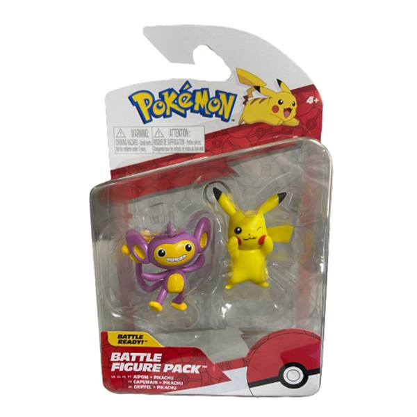 Pokémon Figura Batalha Aipom e Pikachu - Imagem 1