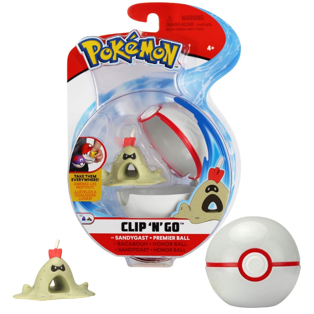 Pokémon Figura Pokeball Clip N'Go Sandygast - Imagem 1