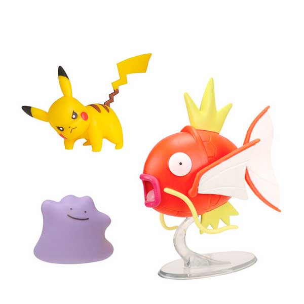 Pokémon Figuras Pack Magikarp-Pikachu-Ditto - Imagem 1