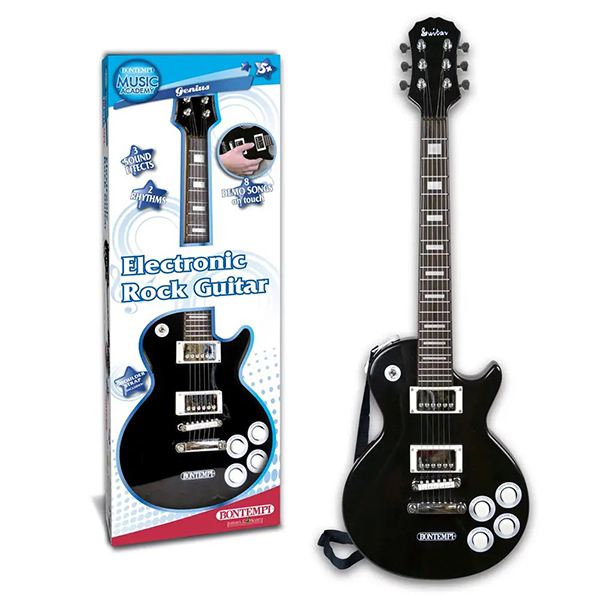 Guitarra Rock Eletrônica Preta - Imagem 1
