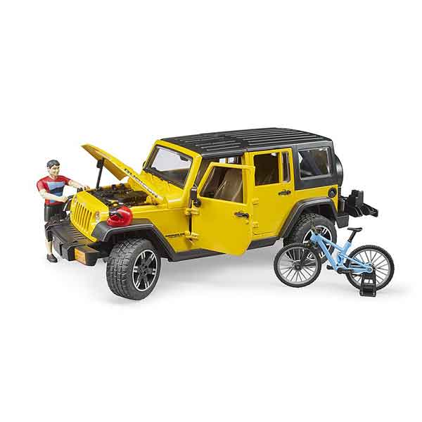 Bruder 2543 Jeep Wrangler Rubicon com Ciclista com Bicicleta - Imagem 4