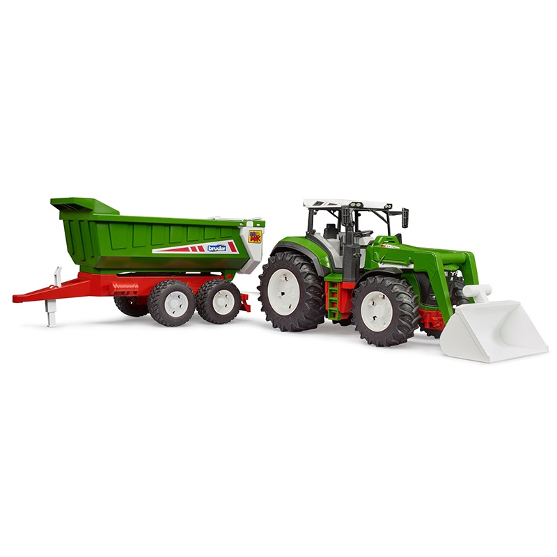 Bruder Roadmax 3452 - Tractor con Pala Frontal y con remolque - Imagen 1