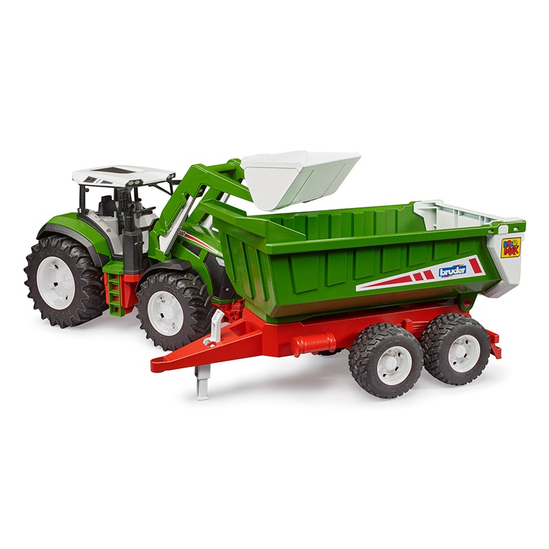 Bruder Roadmax 3452 - Tractor con Pala Frontal y con remolque - Imagen 2