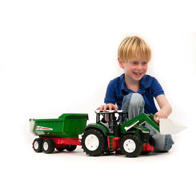 Bruder Roadmax 3452 - Tractor con Pala Frontal y con remolque - Imagen 4