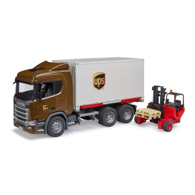 Bruder 3582 - Camião UPS Scania Super 560R com Empilhador